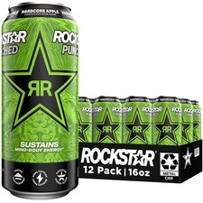 Rockstar Energy Drink Punched Hardcore Apple 16oz Cans 12 Pack Rockstar Energy Drink Punched Hardcore Apple 16oz Cans 12 Pack
