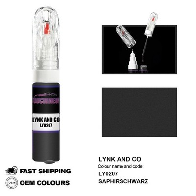 FÜR LYNK UND CO SAPHIRSCHWARZ LY0207 Touch Up Lackstift Pinsel Fix Kit Kratzer
