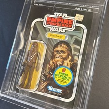 MINTY CHEWBACCA Kenner Star Wars ESP  1980s AFA ready clear bubble 48 back