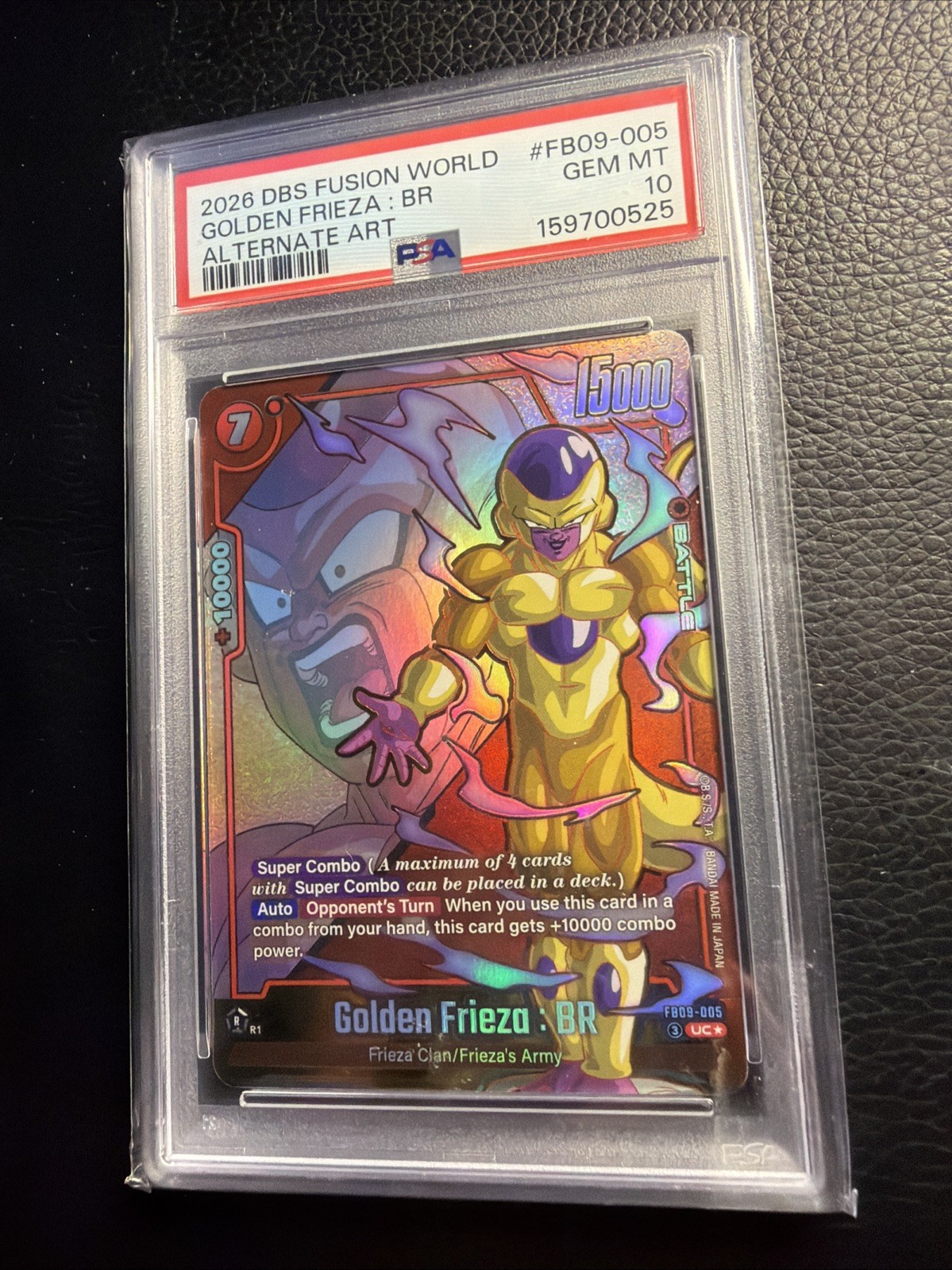 PSA 10 Golden Frieza : BR FB09-005 Alternate Art Dual Evolution Dragon Ball Card view 2