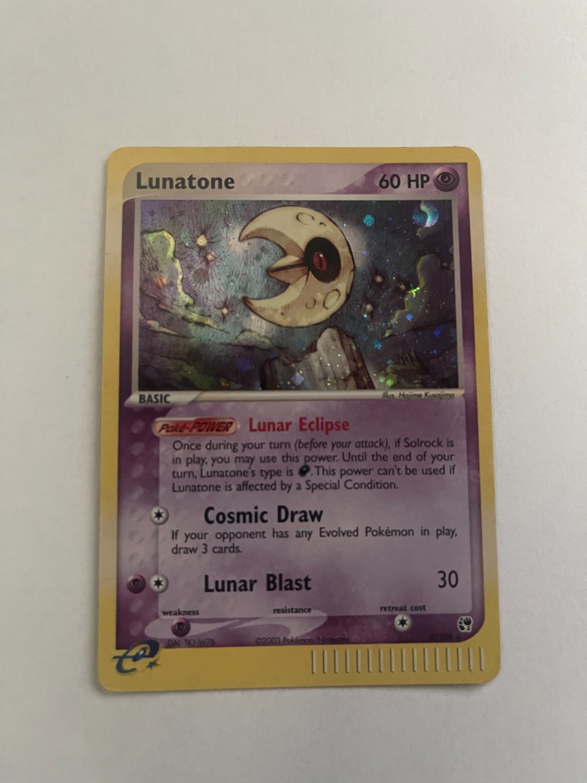 Pokemon Lunatone 8/100 Holo Rare EX Sandstorm 2003 NM