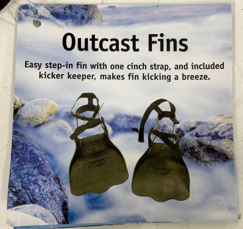 Pair Black Outcast Fins Carry Sack