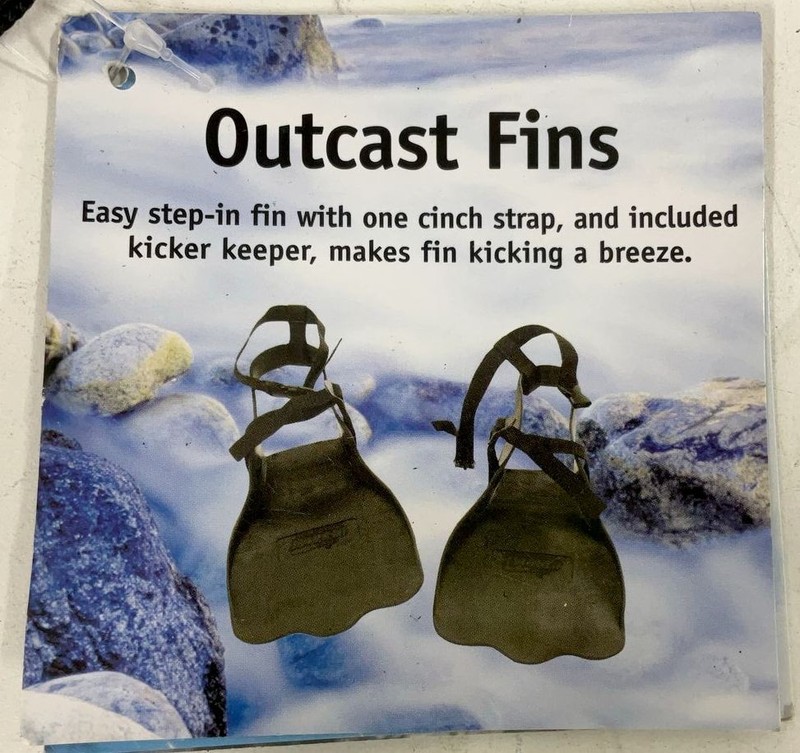 Pair Black Outcast Fins Carry Sack