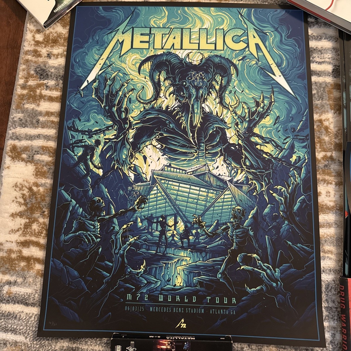Metallica ATLANTA 2025 Event Poster M72 Tour - Pop Up Shop