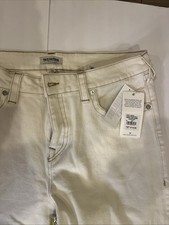 True Religion White Bobby Straight Leg Y2K Men's Jeans Size 34 Made in USA