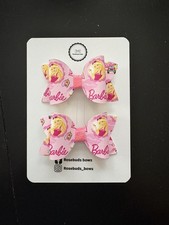 Pair of Barbie Hair Bow Clips for Hair Accessories