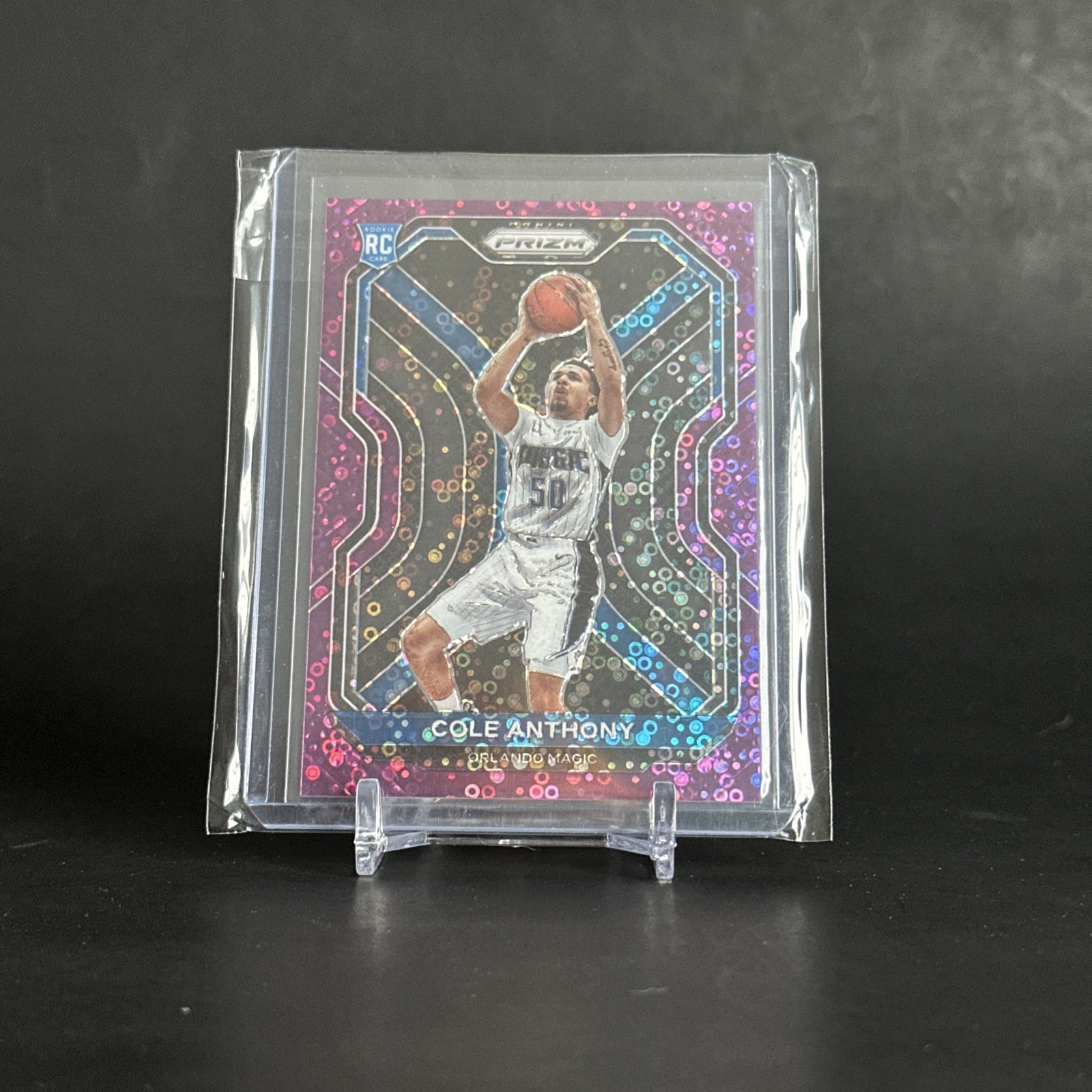 2020-21 Prizm Cole Anthony Purple Fast Break Rookie /75 Disco Bucks
