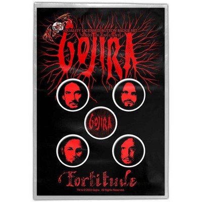Gojira - Button Badge Pack Fortitude - Sammlerstück Emaille Abzeichen - K500z