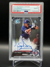 Luis Arraez (RC) 2017 Bowman Chrome 1st (On-Card) Prospect Autographs ~ PSA 10