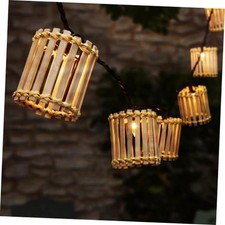 Outdoor-String - Handmade Lantern Boho 5Ft,10 incandescent bulbs Bamboo