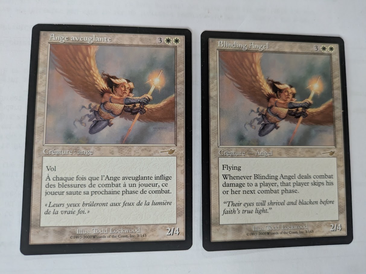2 Blinding Angel Nemesis MTG NM Free shipping with tracking