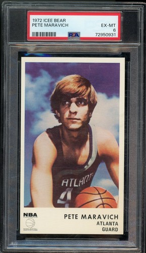 Pete Maravich 1972 Icee Bear card