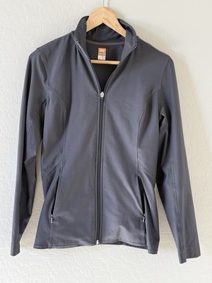 Lucy Tech Jacket Womens Small Gray Full Zip Knit Zip Pockets Stretch Lightweight