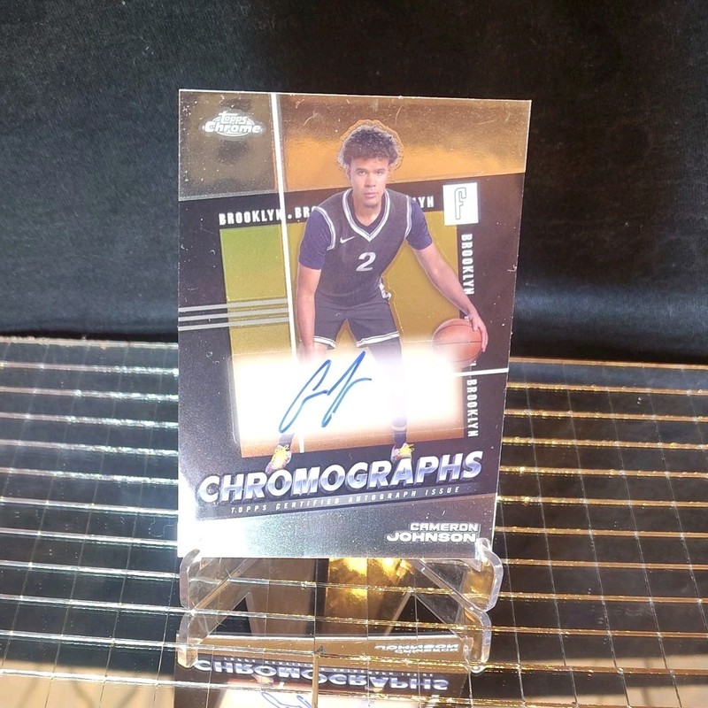 Topps 2024-25 Chrome Chromographs Cameron Johnson Autograph Brooklyn C-CJ