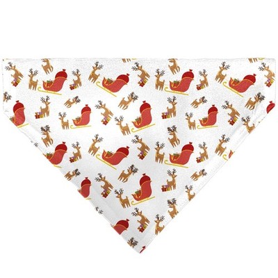 Buckle-Down Holiday Santa Reindeers and Sleigh Collage White Slip On (US IMPORT)