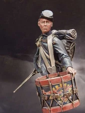 1/10 Scale Civil War Drummer Resin Boy Figurine Historical Model Unassembled