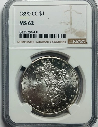 1890 CC Morgan Dollar - NGC MS62 - Very Nice Scarce Date