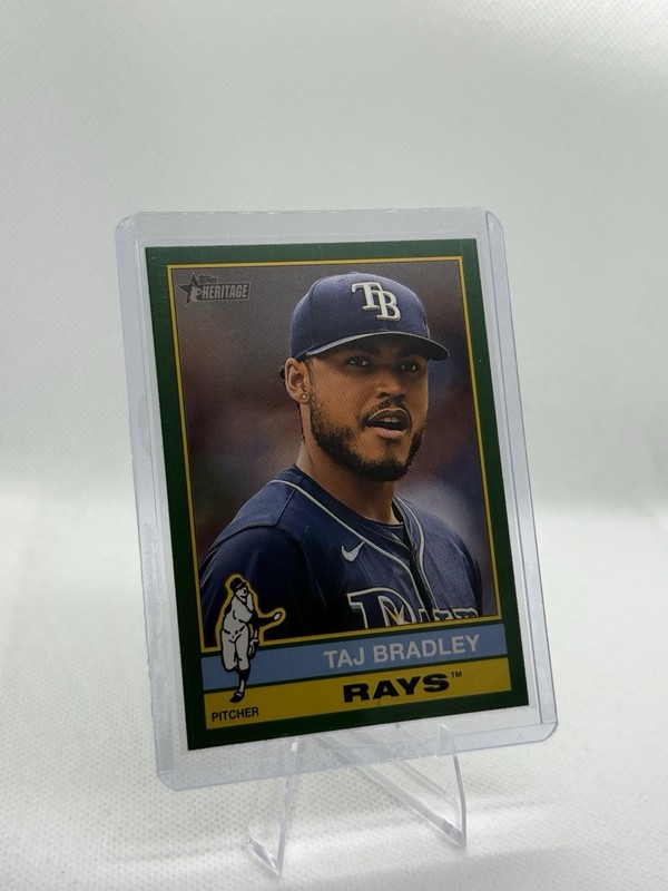 TAJ BRADLEY • GREEN BORDER #298 • 2025 Topps Heritage • RAYS