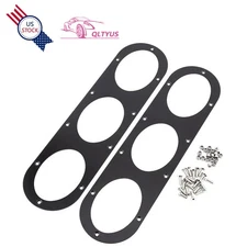 2PCS Aluminum Rear Bumper Race Air Diversion Diffuser Bumper Panel Kit Black