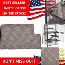 Designer Tan Geometric Top Pan Cover for Ferret Nation  Critter Nation