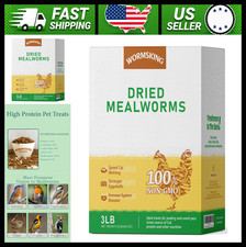 WORMSKING 3 lb Dried Mealworms for Wild Birds and Chickens