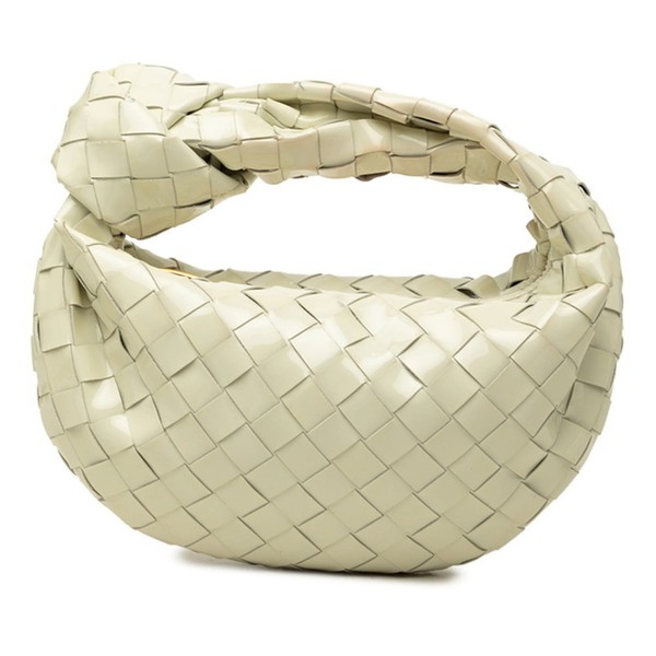 Bottega Veneta Intrecciato Mini Jodie Handbag, White Patent Leathe... GZl1le4j