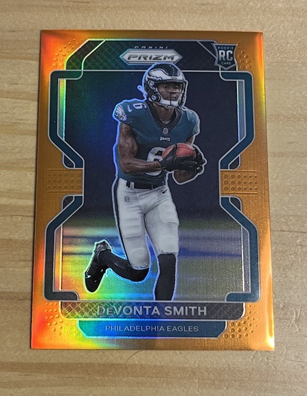 2021 Panini Prizm DEVONTA SMITH Rookie Orange Prizm #/249 #335 EAGLES