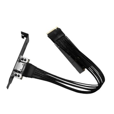 M.2 Mkey NVMe zu Oculink Adapterkabel mit Blende PCIe 4.0 X4 Grafikadapter