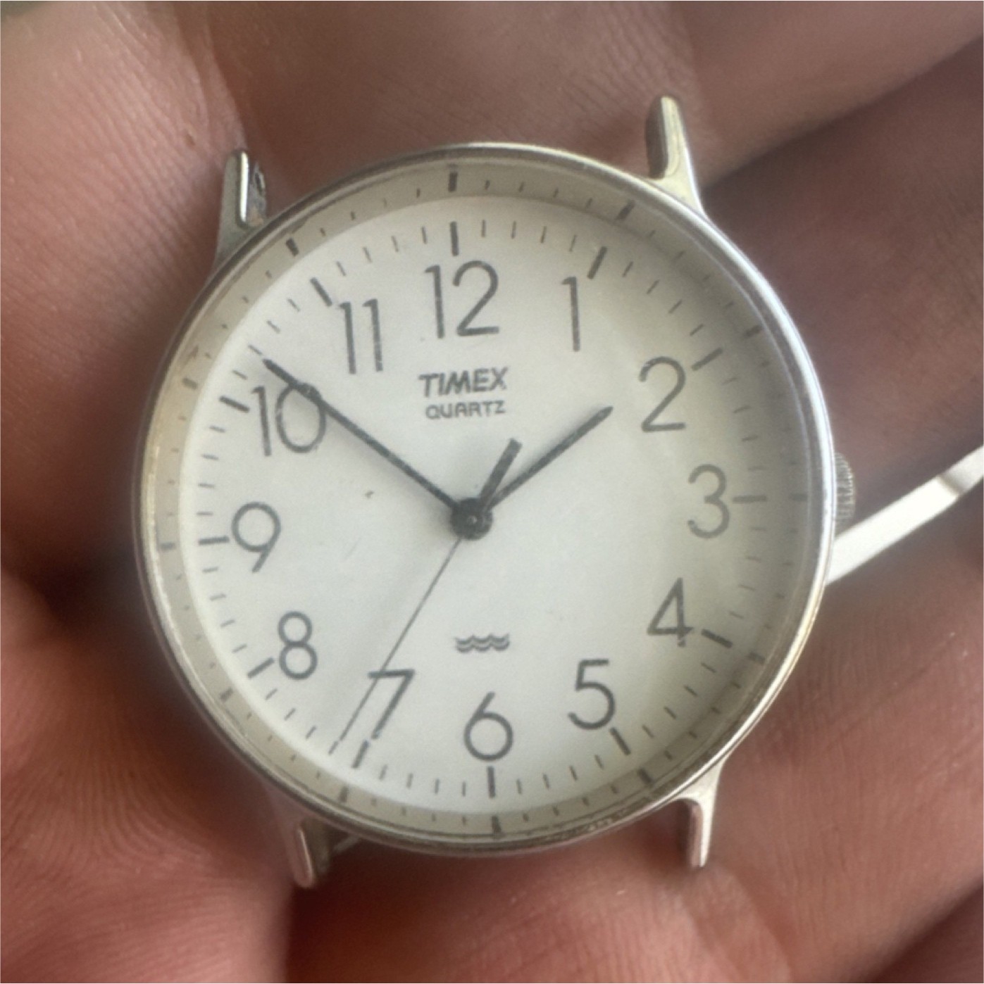 Timex LA Cell Quartz Analog Water-Resistant White Dial Silver Metal Band