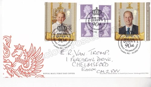GB ROYAL MAIL FDC FIRST DAY COVER PM51 2016  PRINCE GEORGE BOOKLET STAMPS HANDWR