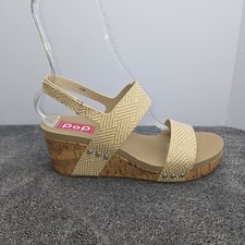 Sandalias de cuña BOC Born Xiomara para mujer 11M color tostado rafia corcho boho cómodas con tiras