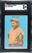 JIMMY FOXX 1967 Venezuelan Topps Retirado #163 SGC 3 Recent Grade PoP 1 Finest