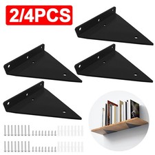 2/4X Floating Shelf Brackets 5 Inch Invisible Triangle Iron Wall Mounted Shelf.