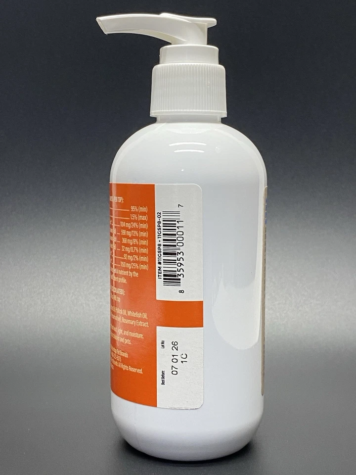 Grizzly Wild Alaskan Salmon Oil Dog Food Supplement Omega 3 Fatty Acids, 8 oz - Image 3 of 4