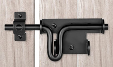 Heavy Duty Slide Bolt Gate Latch with Padlock Hole for Outdoor Doors