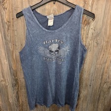 Harley Davidson Motorcycles Wmn Tank Top Shirt Size Lrg Bellevue WA HD VTG 2009