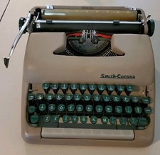 Vintage 1950s Smith-Corona Sterling Portable Manual Typewriter with Tweed Case thumbnail
