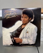 Michael Jackson Signed Thriller Album LP Autograph COA from Disneys Starabilias