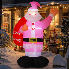 8 FT Christmas Inflatable Santa Claus Outdoor Decoration Blow up Santa Claus wit