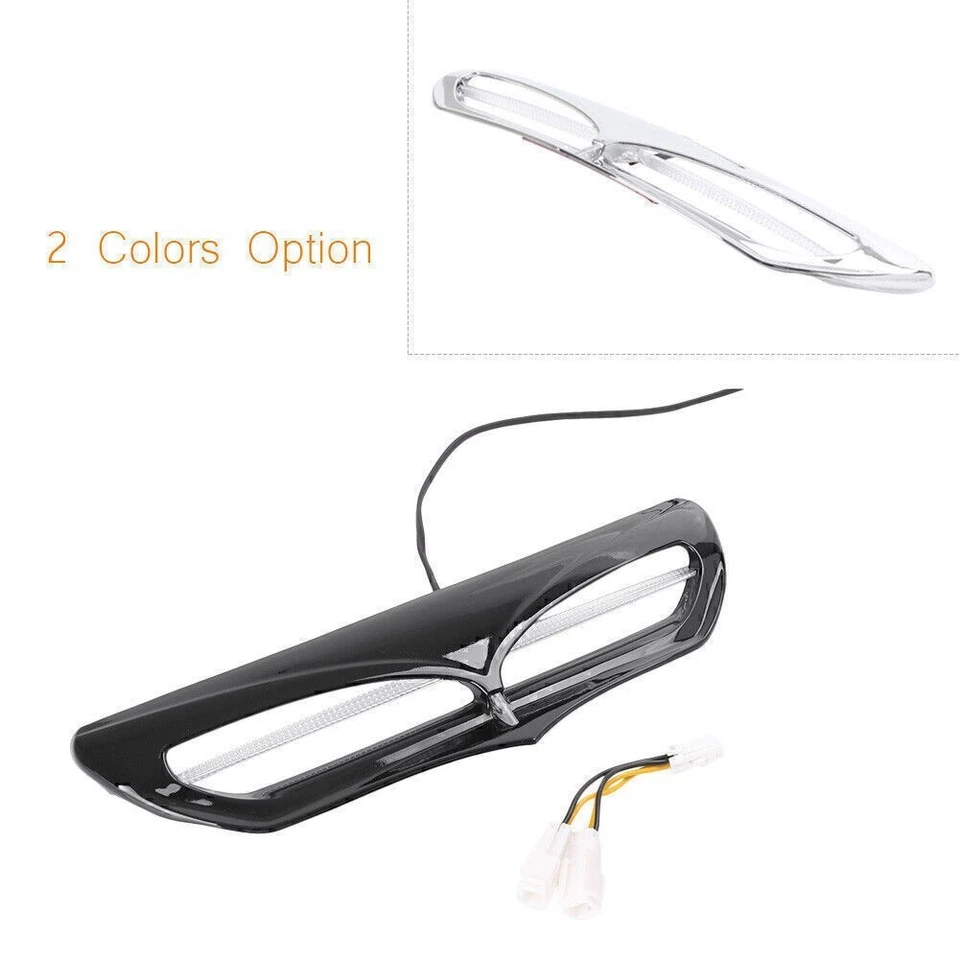 Chorme LED Fairing Insert Vent Trim For Harley Electra Street Tri Glide 2014 -16 - Image 3 of 4