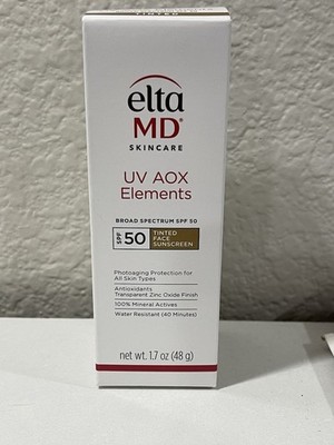  EltaMD UV AOX Elements Tinted Broad-Spectrum Face Sunscreen SPF 50, 1.7 oz  