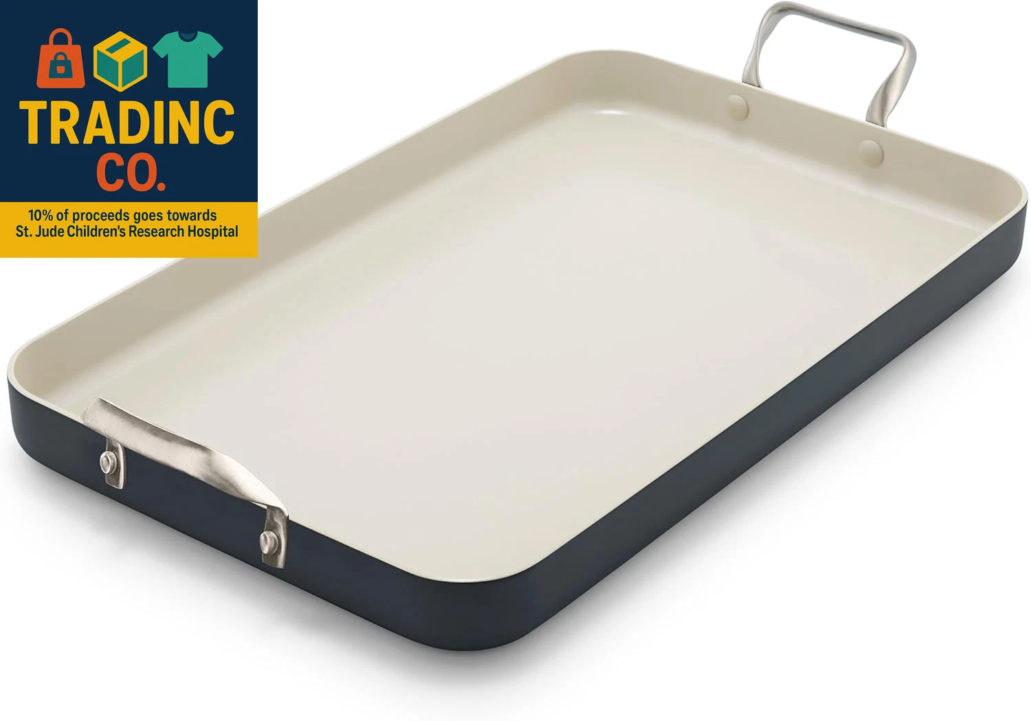 18" X 11" Double Burner Griddle Pan, Hard Anodized Healthy Ceramic Nonstick Pfas
Opens in a new wind