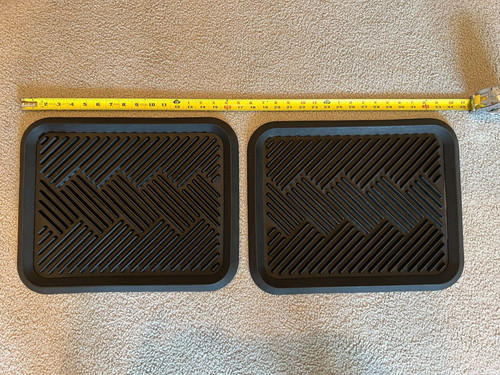 Car Mats (2x Rear) Black Great for Snow and Ice Covered Boots