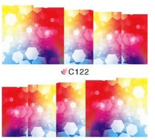 25 sets Nail art water transfer decal sticker wrap C series Rainbow C14 - Picture 7 of 12