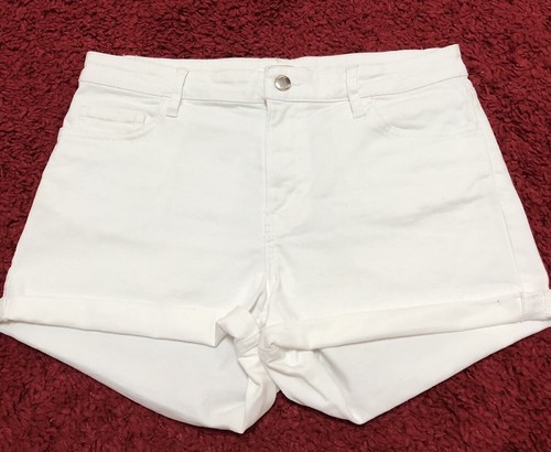 🌺 TOP H&M Hose Short Jeans Hot Pants weiß Gr. 40 wie NEU