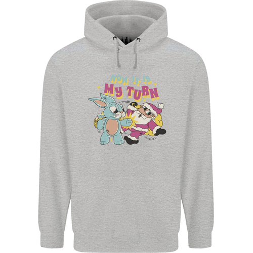 Easter Rabbit vs Santa Claus Funny Bunny Egg Childrens Kids Hoodie - Picture 56 of 88