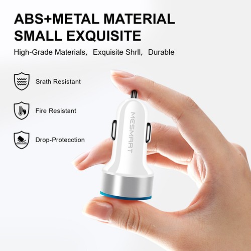 10X Dual USB Car Charger Charging Adapter For Motorola Samsung iPhone OnePlus LG - 第 6/15 張圖片