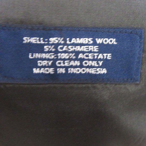 Meeting Street Mens Sport Coat 42L Navy Blue Lambswool Cashmere Blazer - Picture 6 of 14
