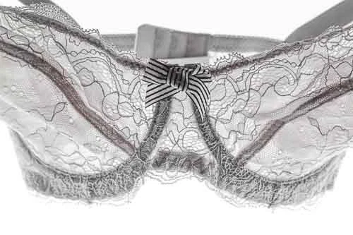New Claudette Bardot Unlined Plunge Bra Color Concrete Gray Women's Intimate Bra - Image 3 of 4