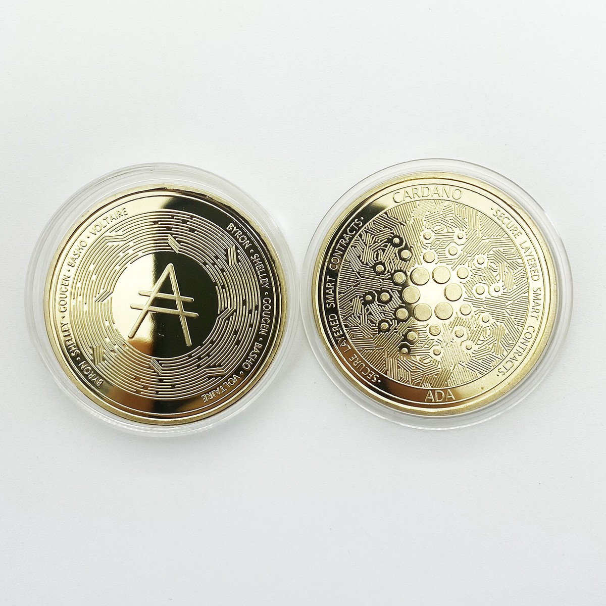 CARDANO (ADA) Novelty Crypto Currency Physical Collectible Gold Plated Coin  | eBay UK